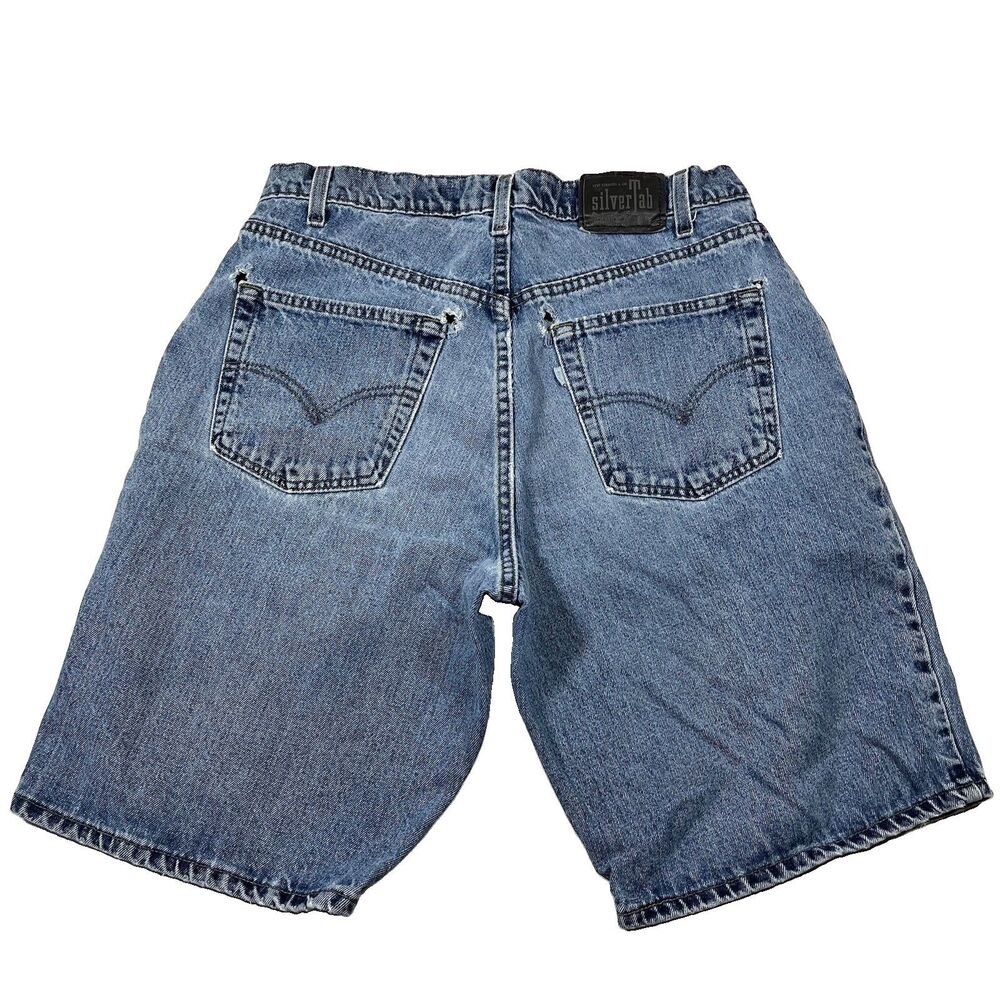 Vintage 90s Levi's SilverTab Loose Denim Shorts Size 31 Baggy USA Made